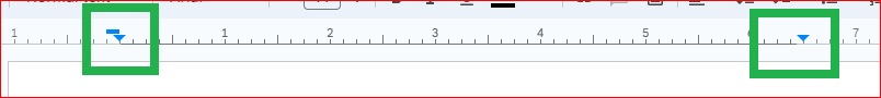Navigate the ruler bar