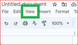 Click on View option