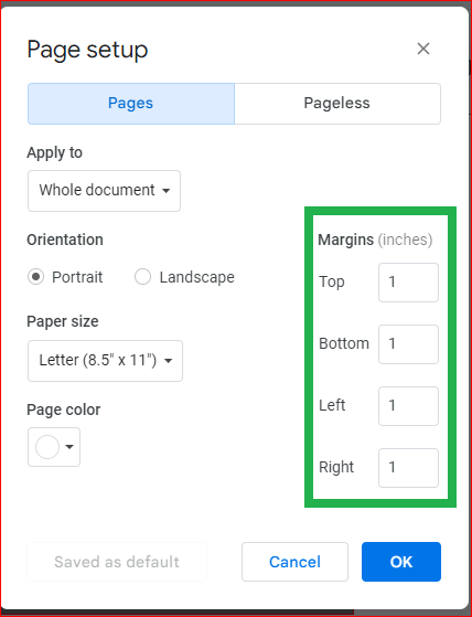 Margin Options