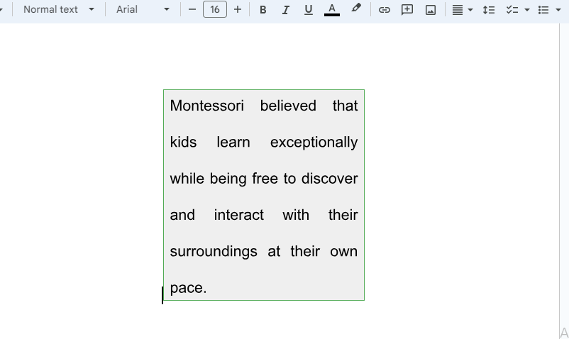 The text box will be successfully added in the desired place