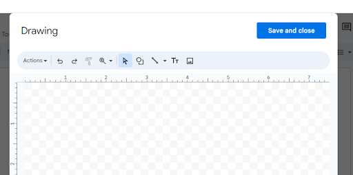 A new page opens, containing a Drawing Page.