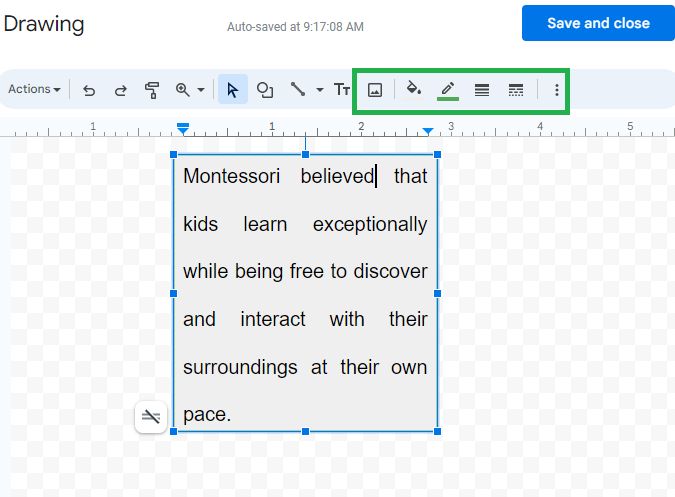 change the border or color etc. of the text box given above the box