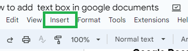 an option of Insert, click on it